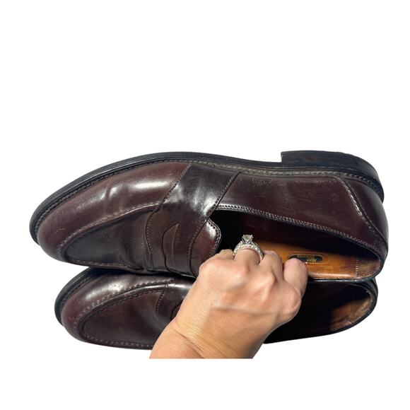 Allen Edmonds Randolph Penny Loafer Shoes Mens 7.5 D Brown Leather Slip On 4889